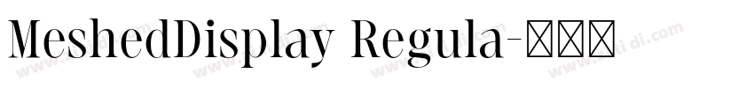 MeshedDisplay Regula字体转换